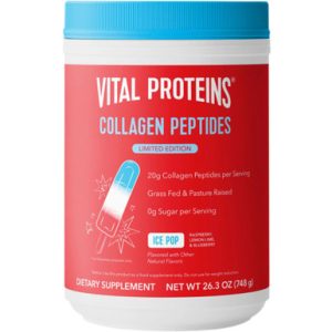 Vital Proteins Collagen Peptides Powder, Ice Pop Flavor, 20g Protein, Limited Edition, Sugar Free, 26.3 oz