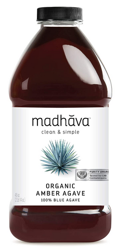 Madhava Organic Agave Nectar Amber, 46 oz. (Pack of 4)