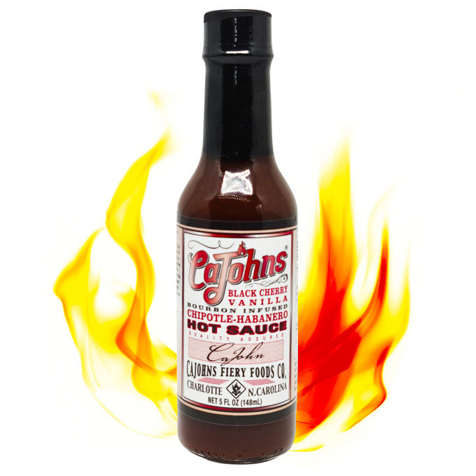 CaJohn’s Black Cherry Vanilla Bourbon Infused Chipotle Habanero Hot Sauce