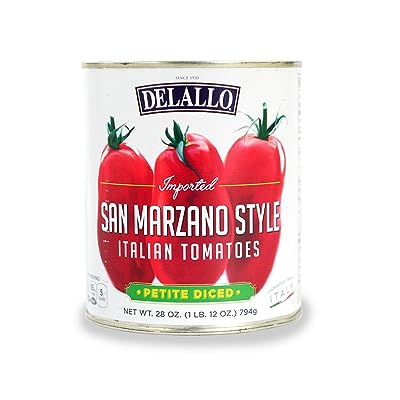 Delallo – Petite Diced Tomato San Marzano, 28 Oz | Pack of 12