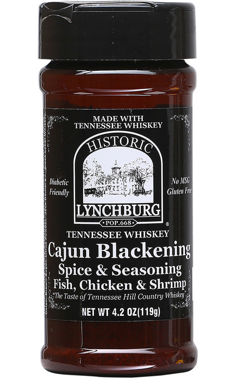Historic Lynchburg Tennessee Whiskey Cajun Blackening Spice and Seasoning, 4.2oz.