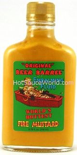 Original Beer Barrel Embalming Fluid Fire Mustard, 10oz.