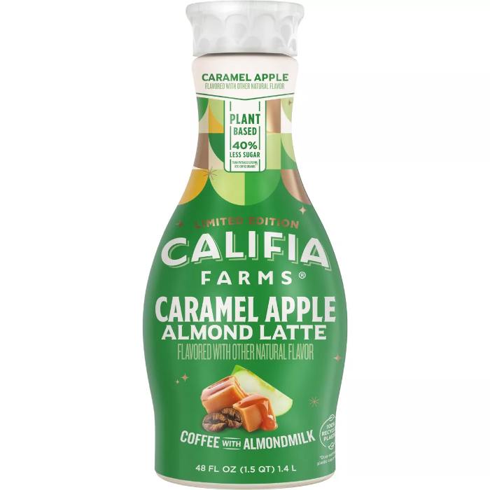 Califia Farms Caramel Apple Almond Latte – Fall Flavors, 48oz