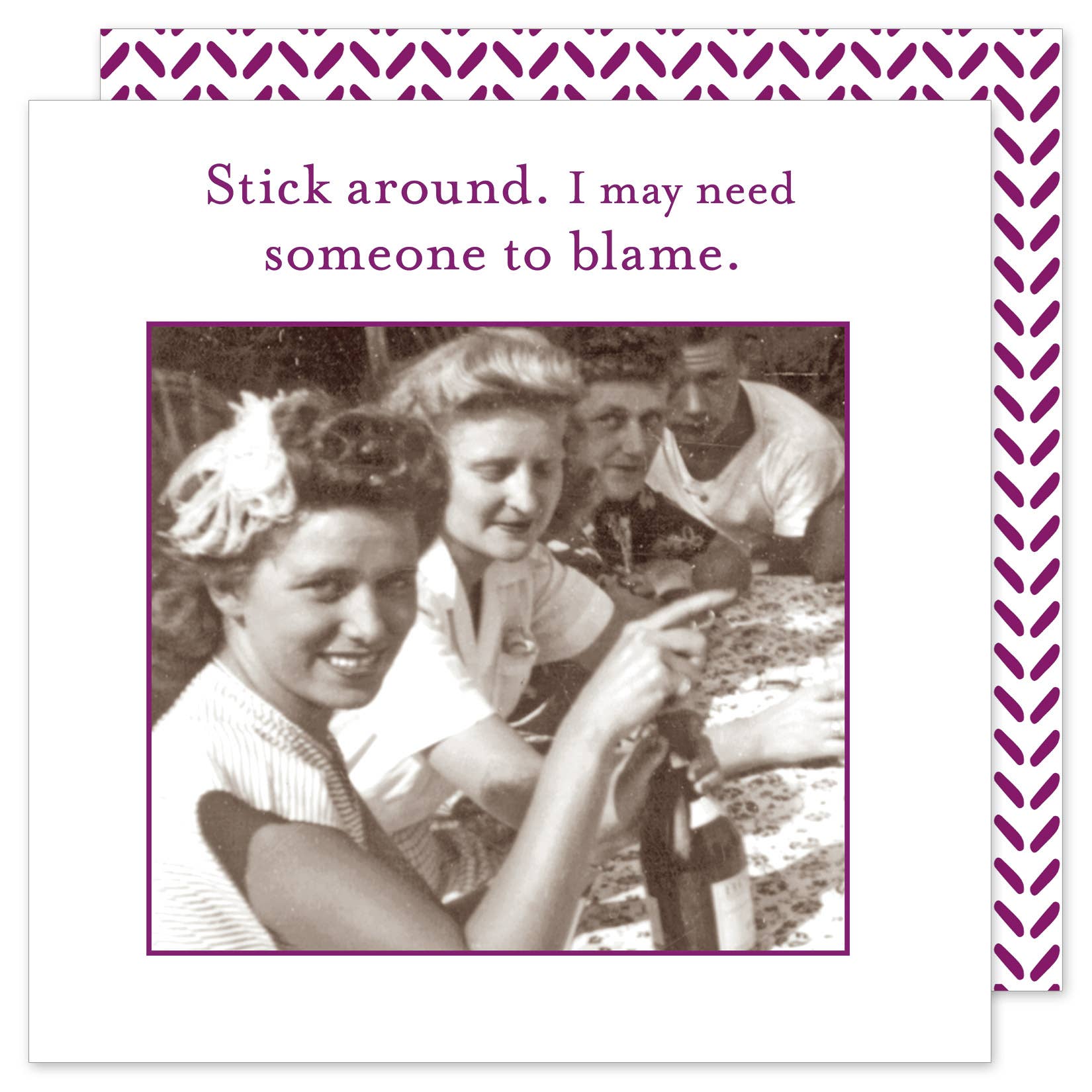 Shannon Martin Design – Stick Around Beverage Napkin