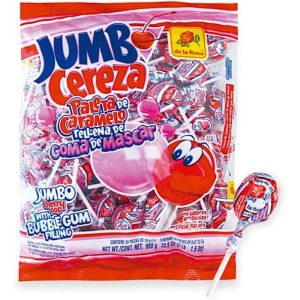 De La Rosa – Cherry Pop Jumbo Lollipop, 16.08 Oz (Pack Of 25)