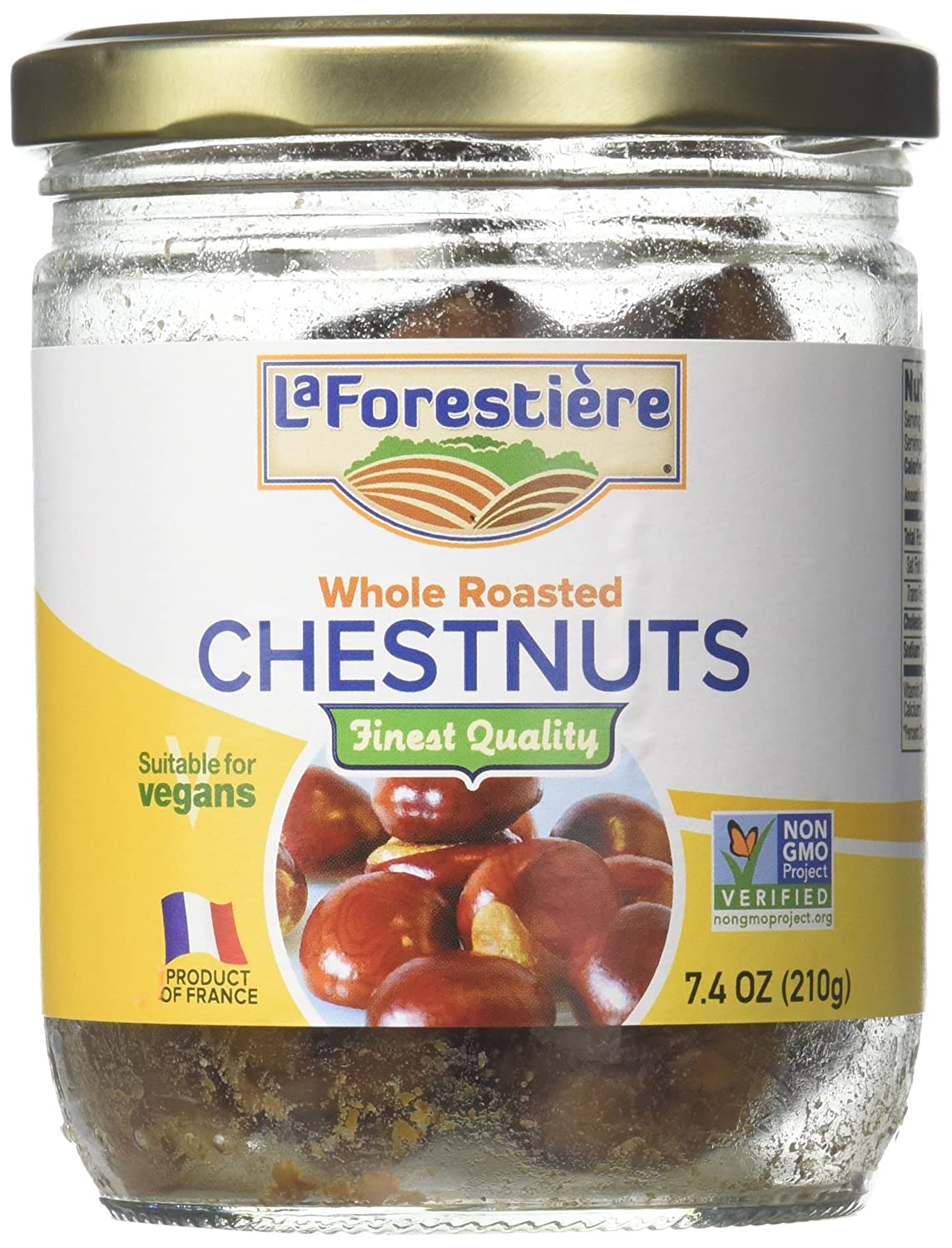 La Forestiere – Roasted Whole Chestnuts 7.4 Oz Jar | Pack of 12