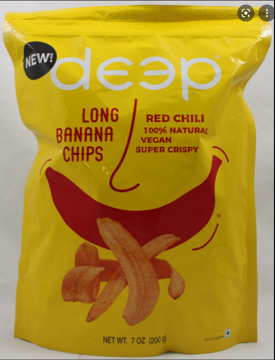 Deep Long Banana Chips Red Chili 7oz (200g)