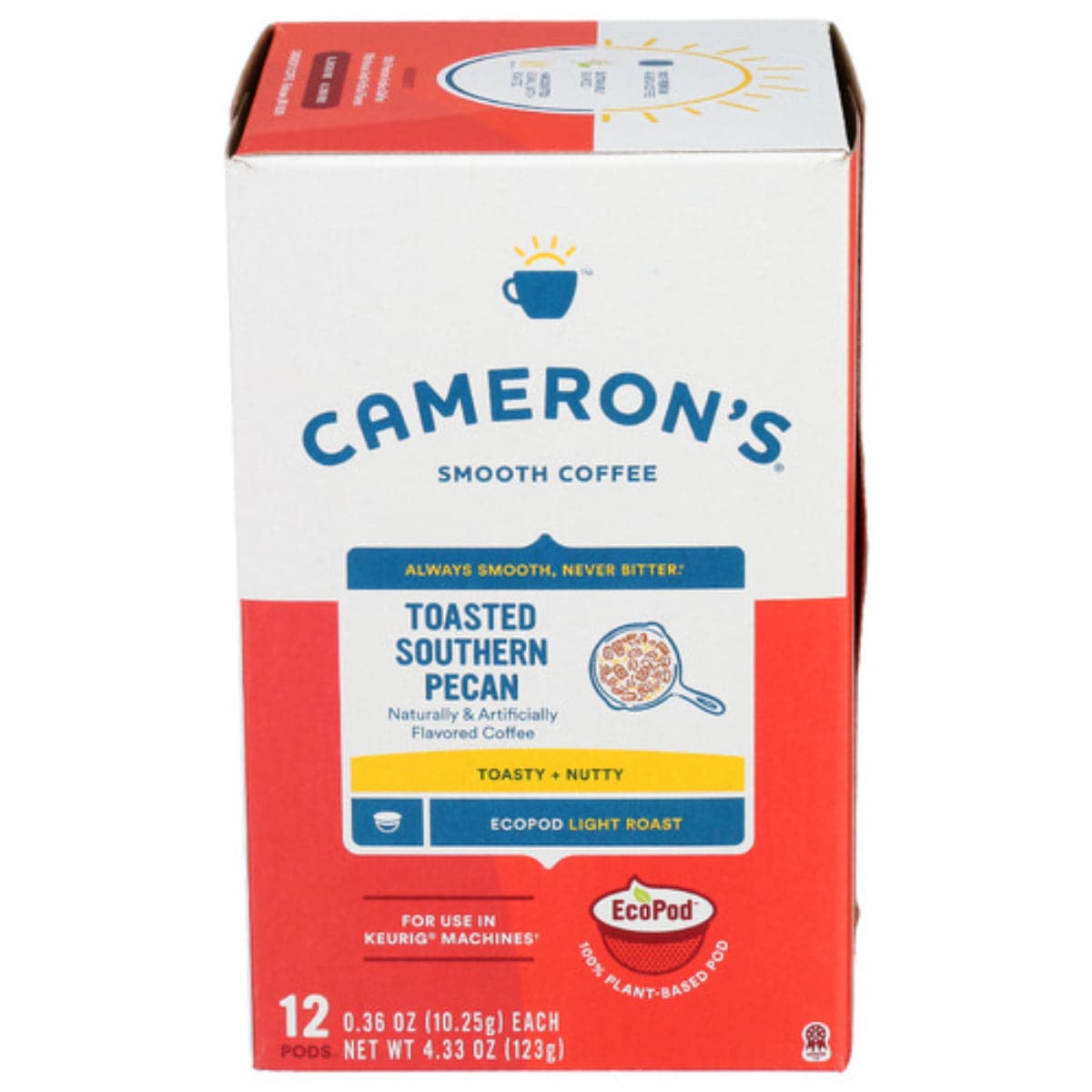 Camerons Coffee – Toasted Southern Pecan Flavored Single Serve, 12 Eac