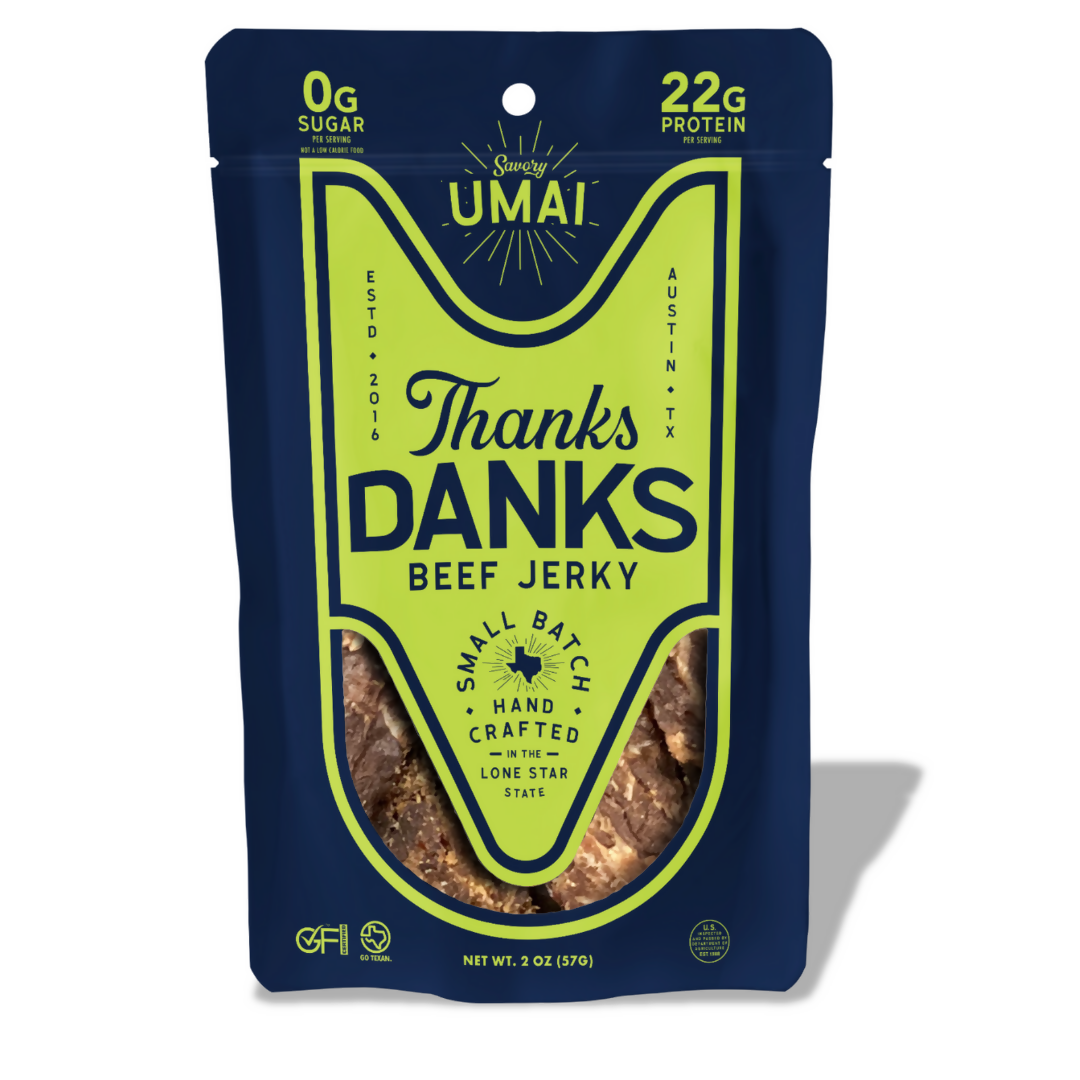 Thanks Danks Umai Beef Jerky Bag – 3 bags x 2 oz