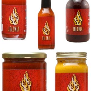 Jolokia 10 Hot Sauces Variety Gift Set, 2oz, 5oz, 9oz, 12oz, 16oz.