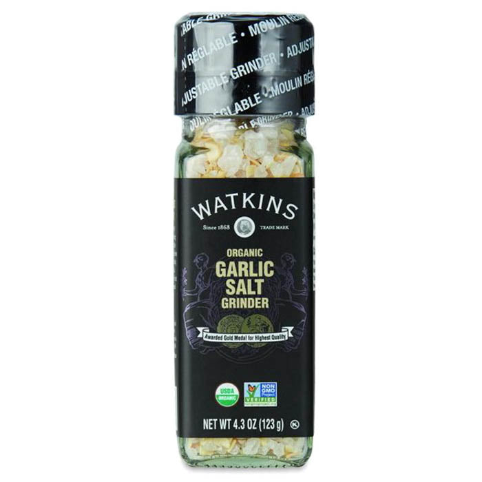 Watkins – Organic Garlic Salt Grinder, 4.3oz
