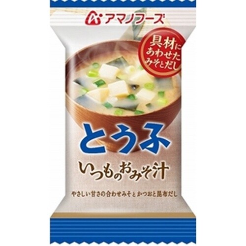 Amano Foods “Itsumo no Omisoshiru”, Freeze-dried Miso Soup, Tofu. 1 serving