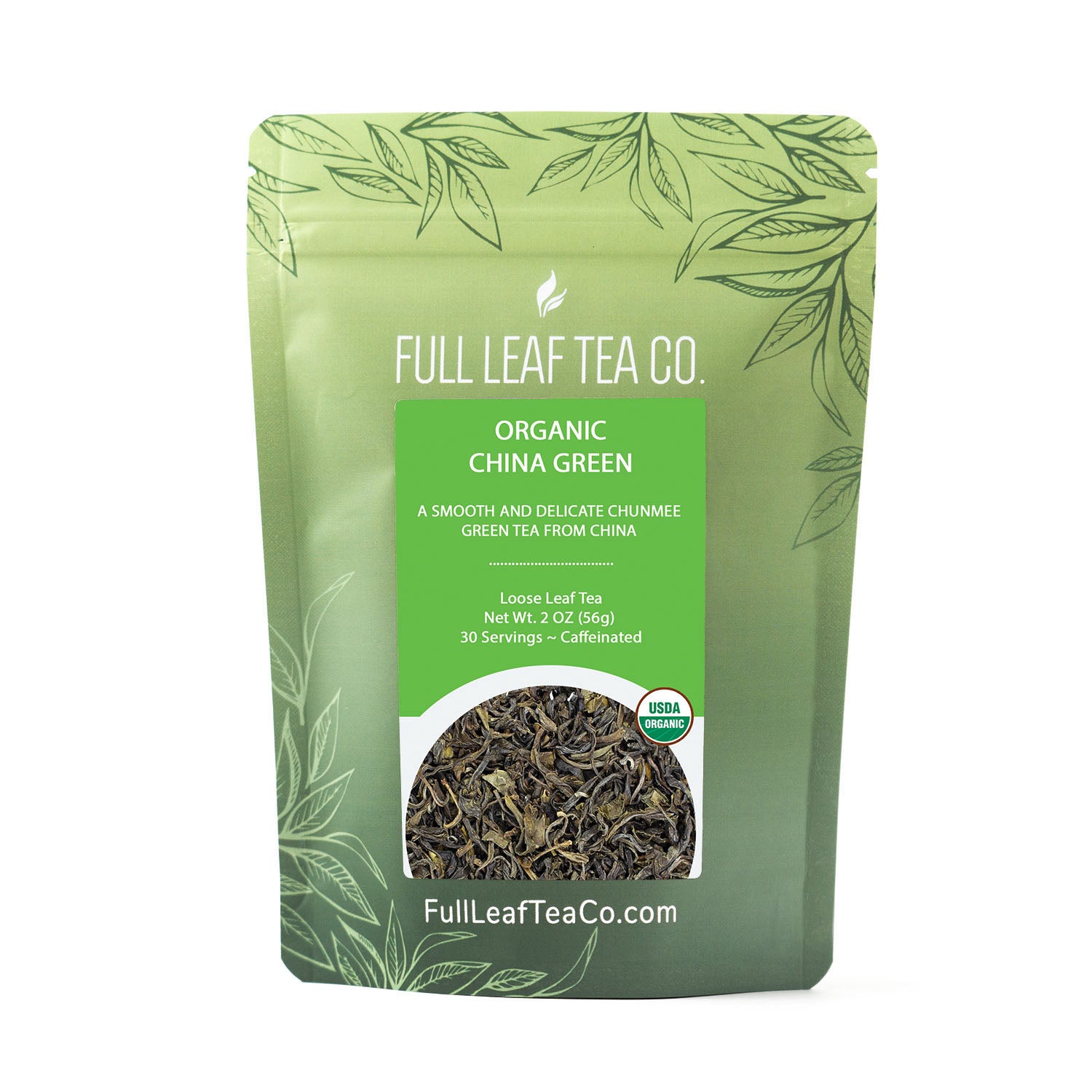 Organic China Green Retail Bags – Case of 6