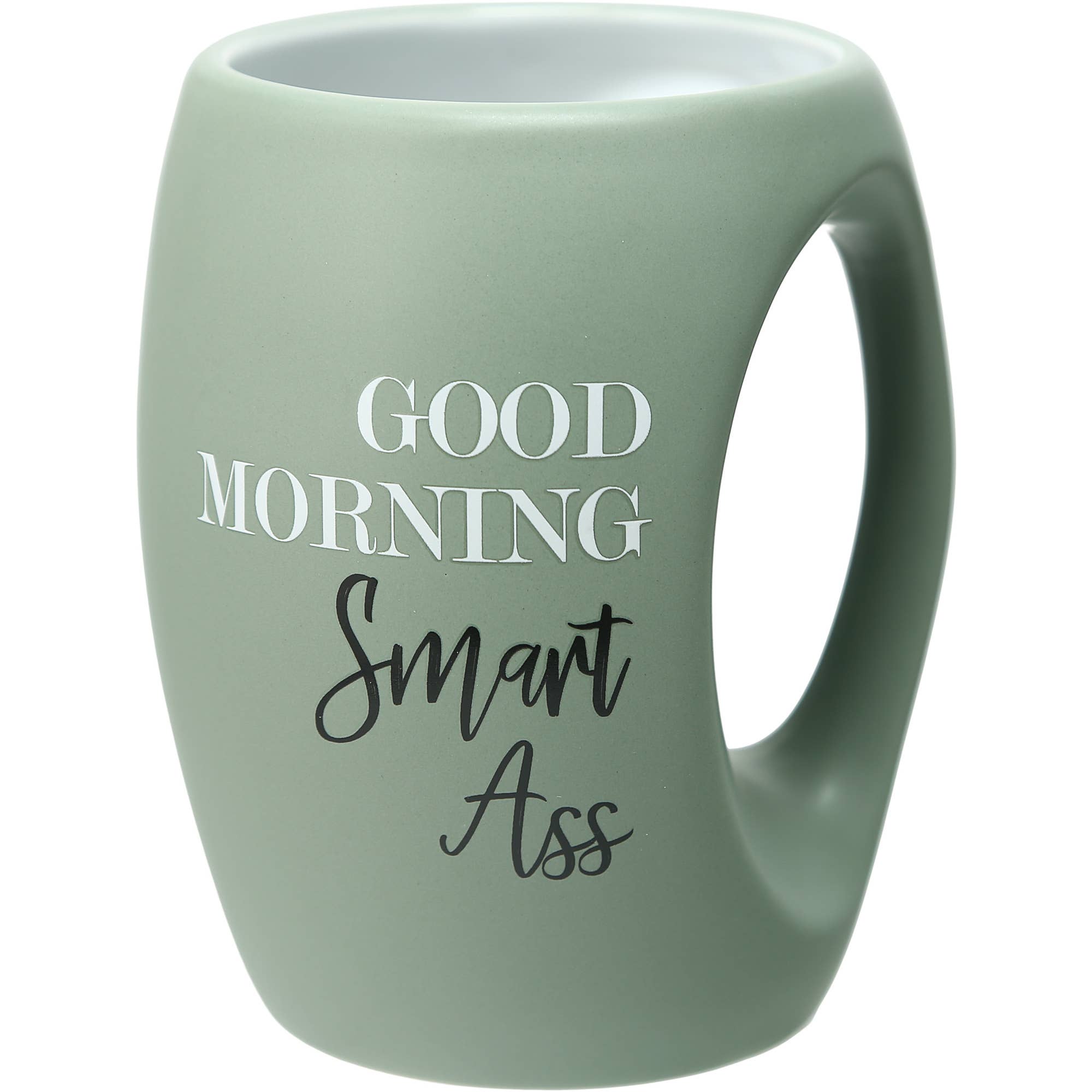 “Good Morning, Smartass” 18 oz Stoneware Mug – Funny and Playful Desig