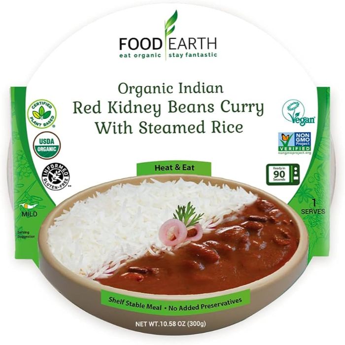 Food Earth – Entree Bean Curry Rice 10.58 Oz – Pack Of 6