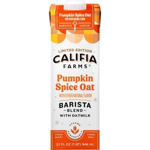 Califia Pumpkin Spice Oat Milk – Barista Blend, 32oz
