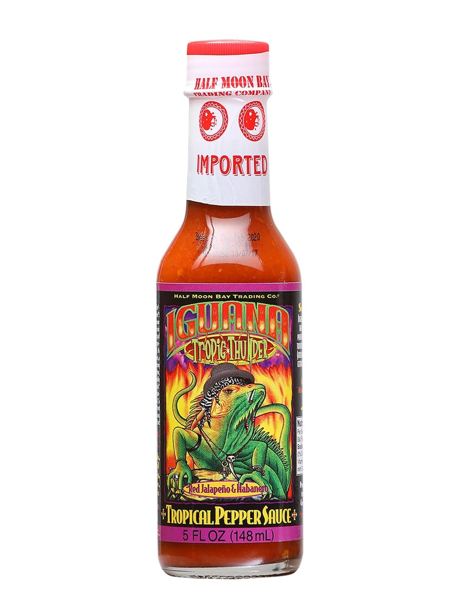 Hot Sauce Iguana Tropic Thunder Red Jalapeno & Habanero 5 oz Heat 6