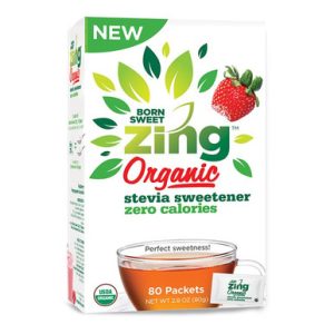 Born Sweet Organic Zing Stevia Sweetener, 80 Packets