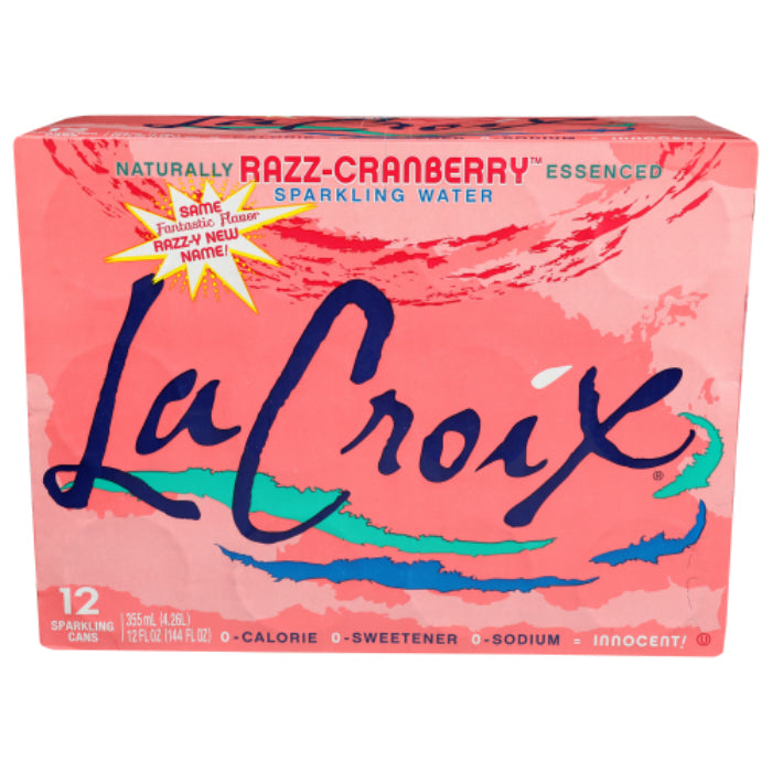 La Croix – Sparkling Water Razz-Cranberry, 144 fl oz (12-Pack) | Pack