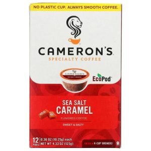 Camerons Coffee – Sea Salt Caramel Ground Coffee, 4.33 Oz | Pack of 6