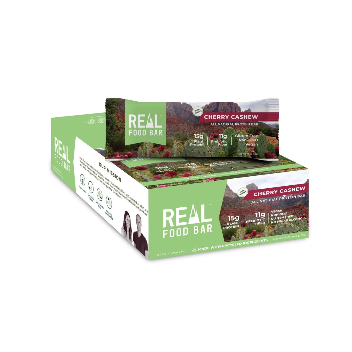Real Food Bar’s Cherry Cashew Bars – 12-Bar Pack (12 x 2.12oz)