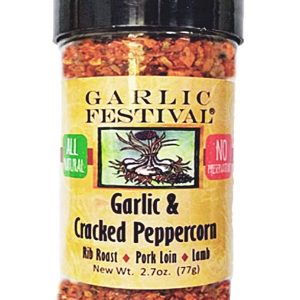 Seasoning Garlic & Cracked Peppercorn 2.7 oz Garlic Festival Foods