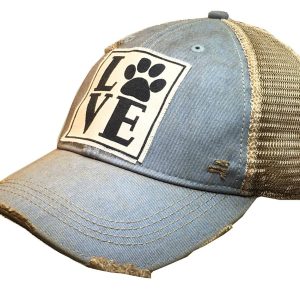 Vintage Life – Love (PAW) Distressed Trucker Cap