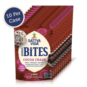 Sattva Vida NEW – Cocoa Craze Energy Bites, 2pack (10 per case)