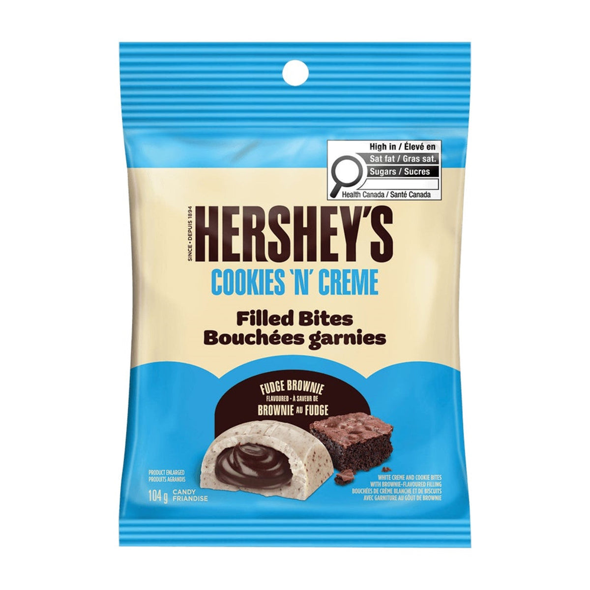 Hershey’s Cookies ‘N’ Cream filled bites 104g CANADA (Case of 12)