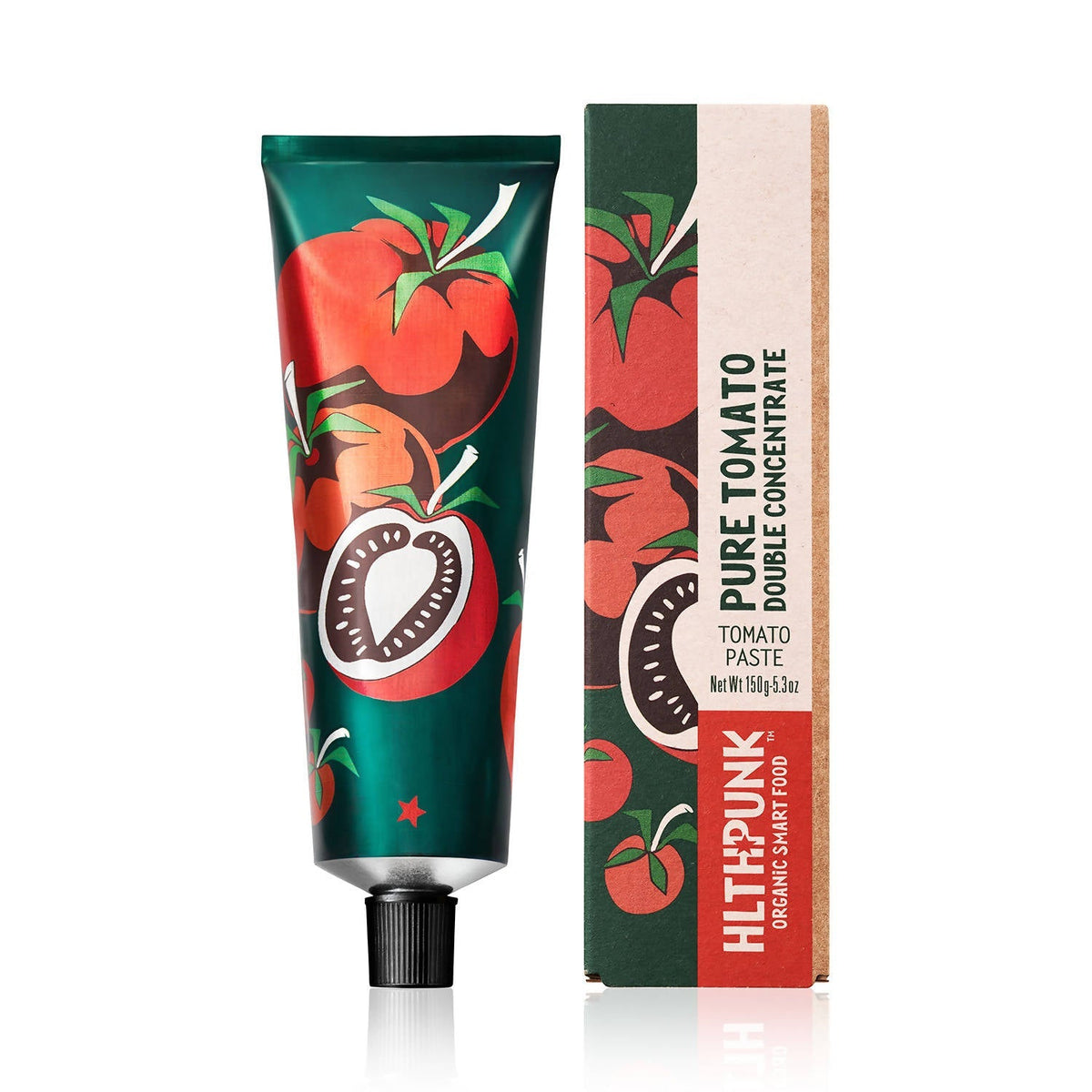 HlthPunk Double Concentrate Tomato Paste, Organic (PURE TOMATO) – 8 Tubes x 150g