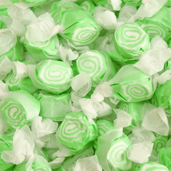 Sweet’s Salt Water Taffy Key Lime with Coconut Swirl – 3 lb Bag