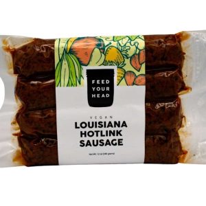 Feed Your Head – Vegan Louisiana Hotlinks Sausage, 4 Pack