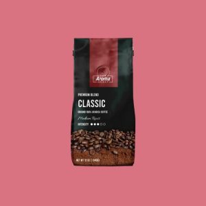 Cafe Aroma Select – Classic Ground Coffee, 12 Oz (Pack Of 12)