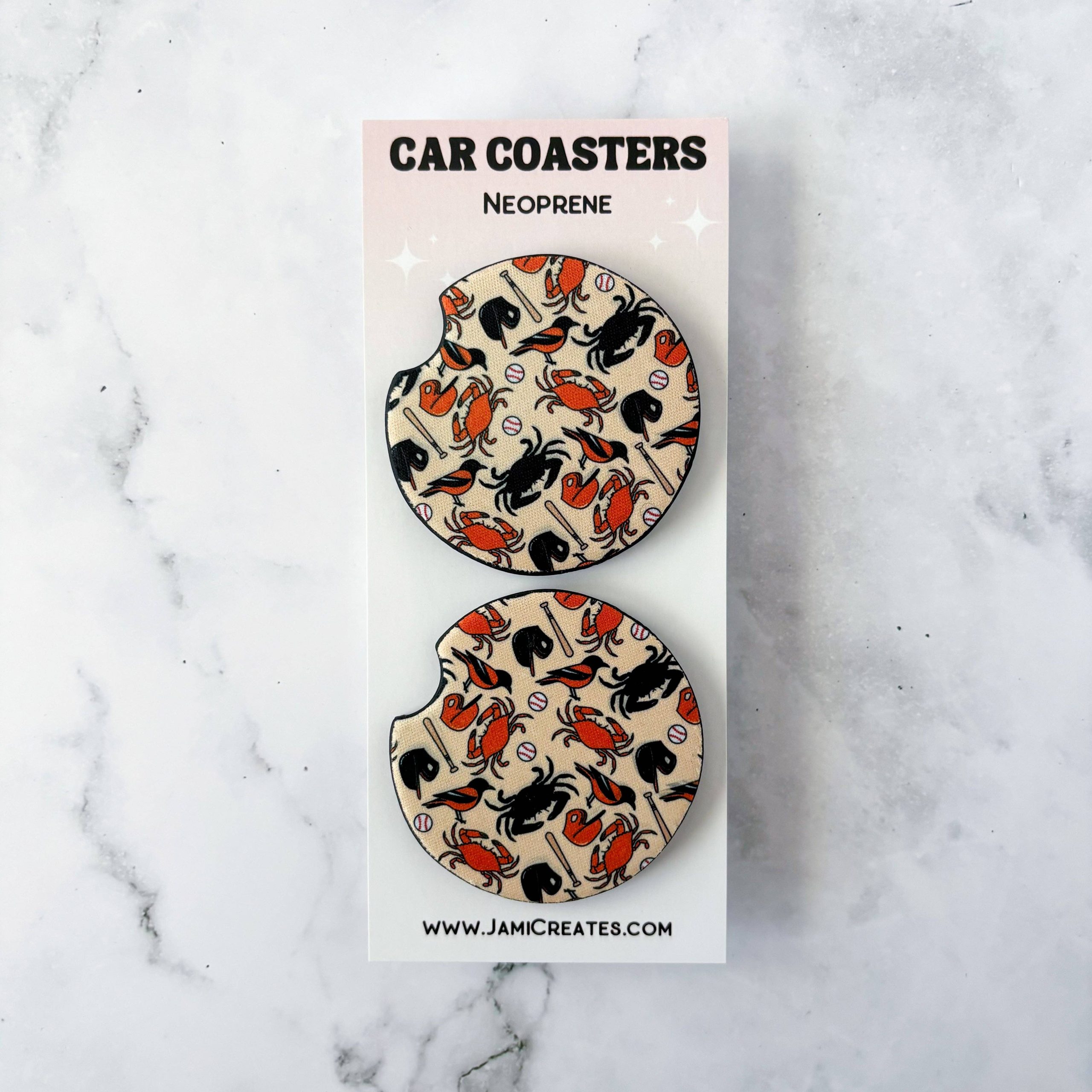 Jami Creates – Baltimore Orioles Baseball Car Coasters