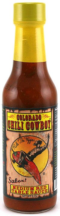 Colorado Chili Cowboy Medium Red Table Sauce, 5oz.