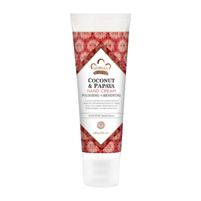 Nubian Heritage – Hand Cream Coconut Papaya, 4 OZ (Pack of 1)