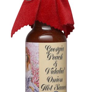 Georgia Peach Vidalia Onion Hot Sauce with Red Velvet Top, 5oz.