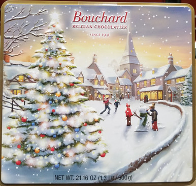 Bouchard Belgian Chocolatier Napolitains Gift Tin Box, 21.16 oz.