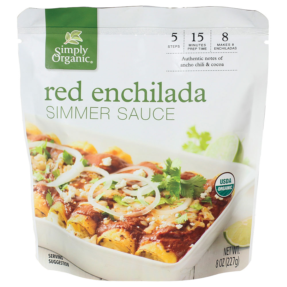 Simply Organic Simmer Sauce Red Enchilada 8 oz | Pack of 6 – PlantX