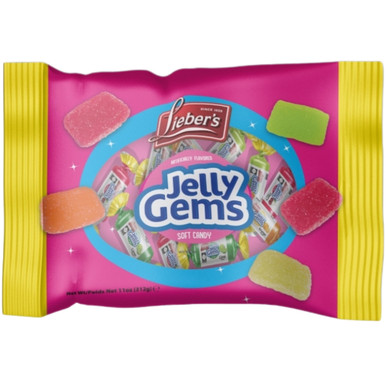 Lieber’s Passover Jelly Gems Soft Candy, Assorted Fruit Flavors, 11 oz