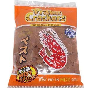 Besuto – HOT SPICE – Prawn Crackers Flavored Chips – The Original – Uncooked – Besuto – Just Fry in Hot Oil – 250 G