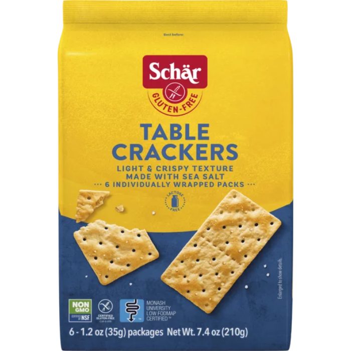 Schar Gluten-Free Table Crackers – Light, Crunchy, and Versatile