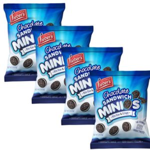 Lieber’s Minios Chocolate Sandwich Cookies, 2 oz (Pack of 4)