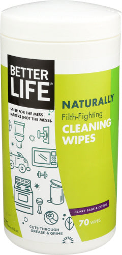Better Life – Wipes All Purpose Sage & Citrus, 70 pc – Pack of 6