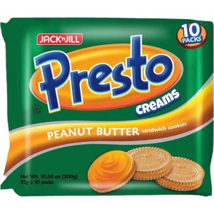 Jack ‘n Jill – Presto Creams – Peanut Butter Sandwich Cookies – 10 Packs – 300 G