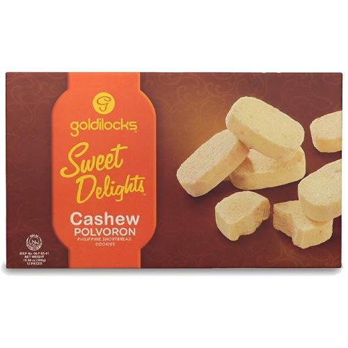 Goldilocks – Sweet Delights – Cashew – Polvoron – Philippine Shortbread Cookies – 12 Pieces – 10.60 OZ