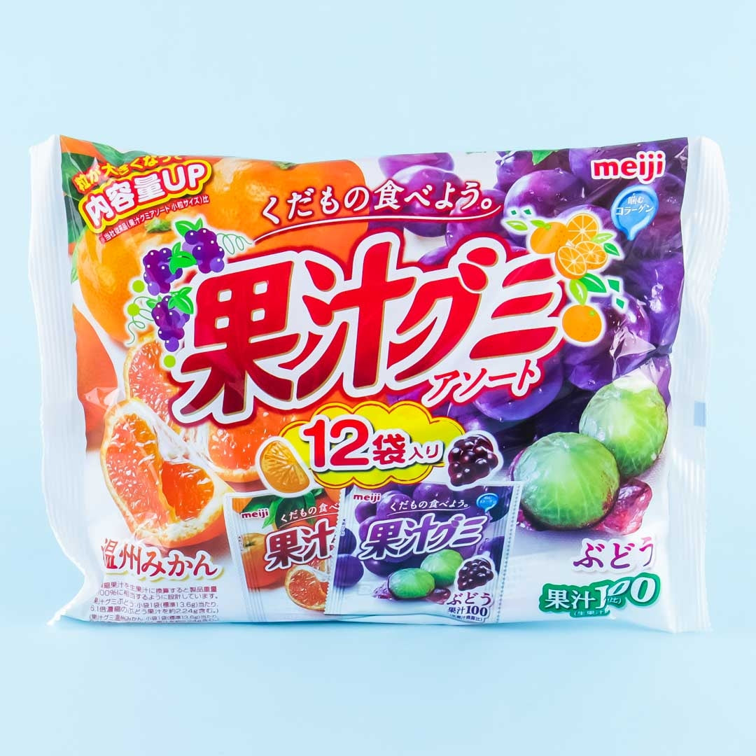 Meiji Kajyu Fruit Gummies Multi-Pack – Fruit Juice Assortment