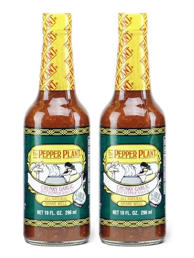 Hot Sauce The Pepper Plant Chunky Garlic 10 oz Set of 2