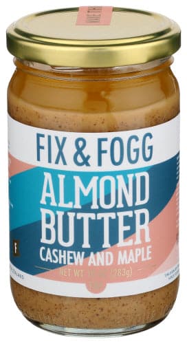 Fix & Fogg – Cashew & Maple Almond Butter, 10 OZ | Pack of 6