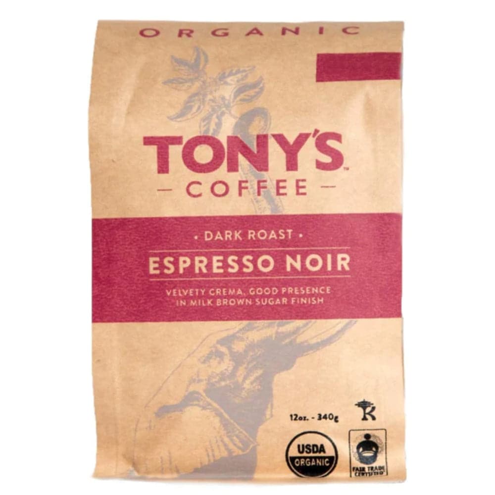Tony’s Coffee – Espresso Noir Dark Roast Whole Bean Coffee, 12 oz
